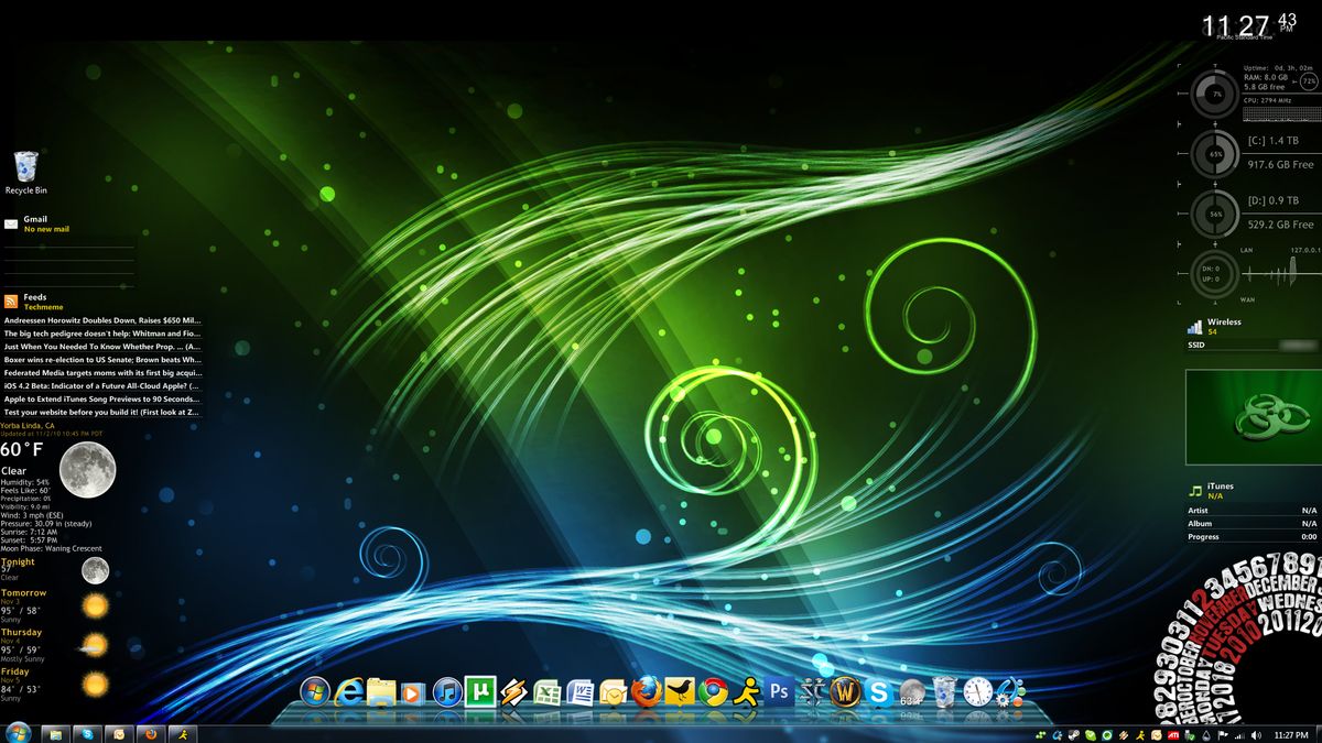 Sample Desktop…Mine - How To: Trick Out Your Desktop with Rainmeter ...