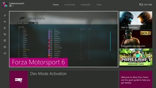 no activation screen for xbox dev mode on mac