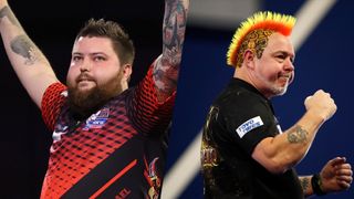 Composite image of darts players Michael Smith and Gary Anderson