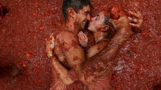 A tomato fight