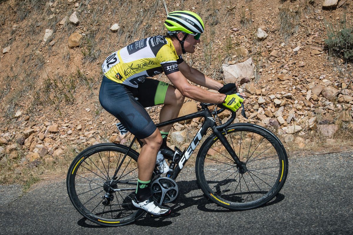 Race leader Robin Carpenter (Holowesko-Citadel) grits his teet