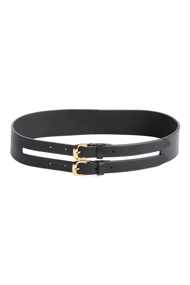 Double Take Cutout Leather Belt
