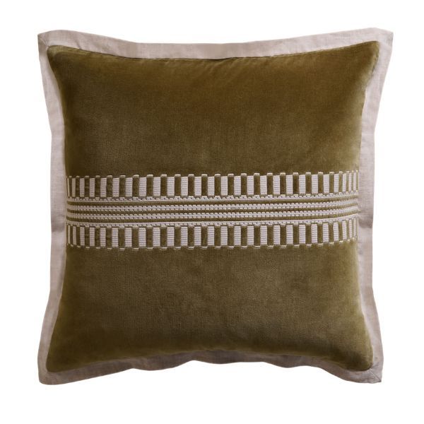M&amp;amp;S, Pure Cotton Velvet Embroidery Panel Cushion