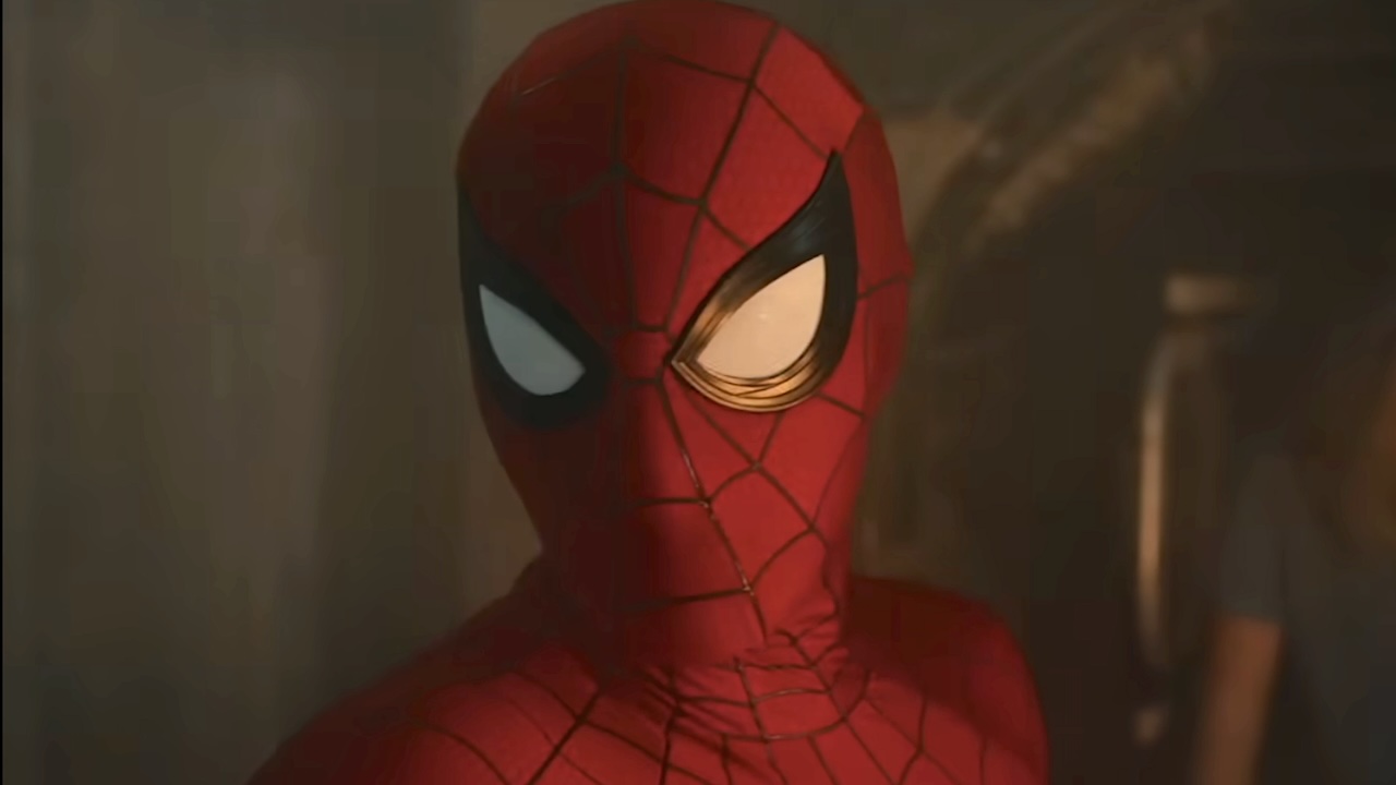 Close-up of Spider-Man mask in Spider-Man: Brand New Day