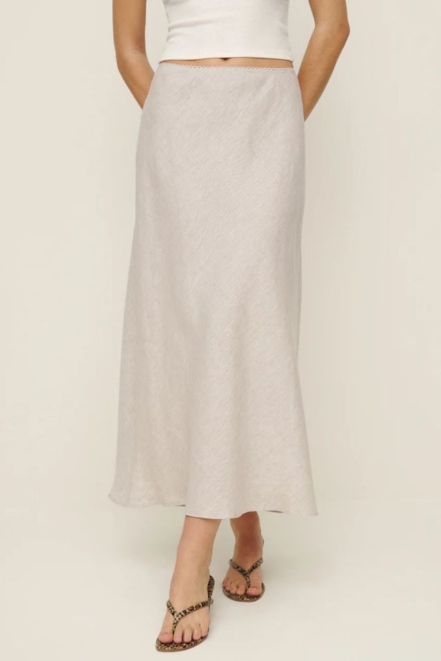 Reformation Layla Linen Skirt
