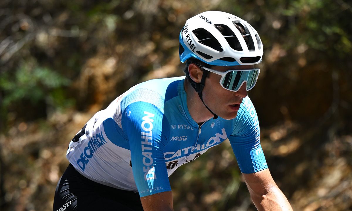 Franck Bonnamour in action at the 2024 Tour Down Under