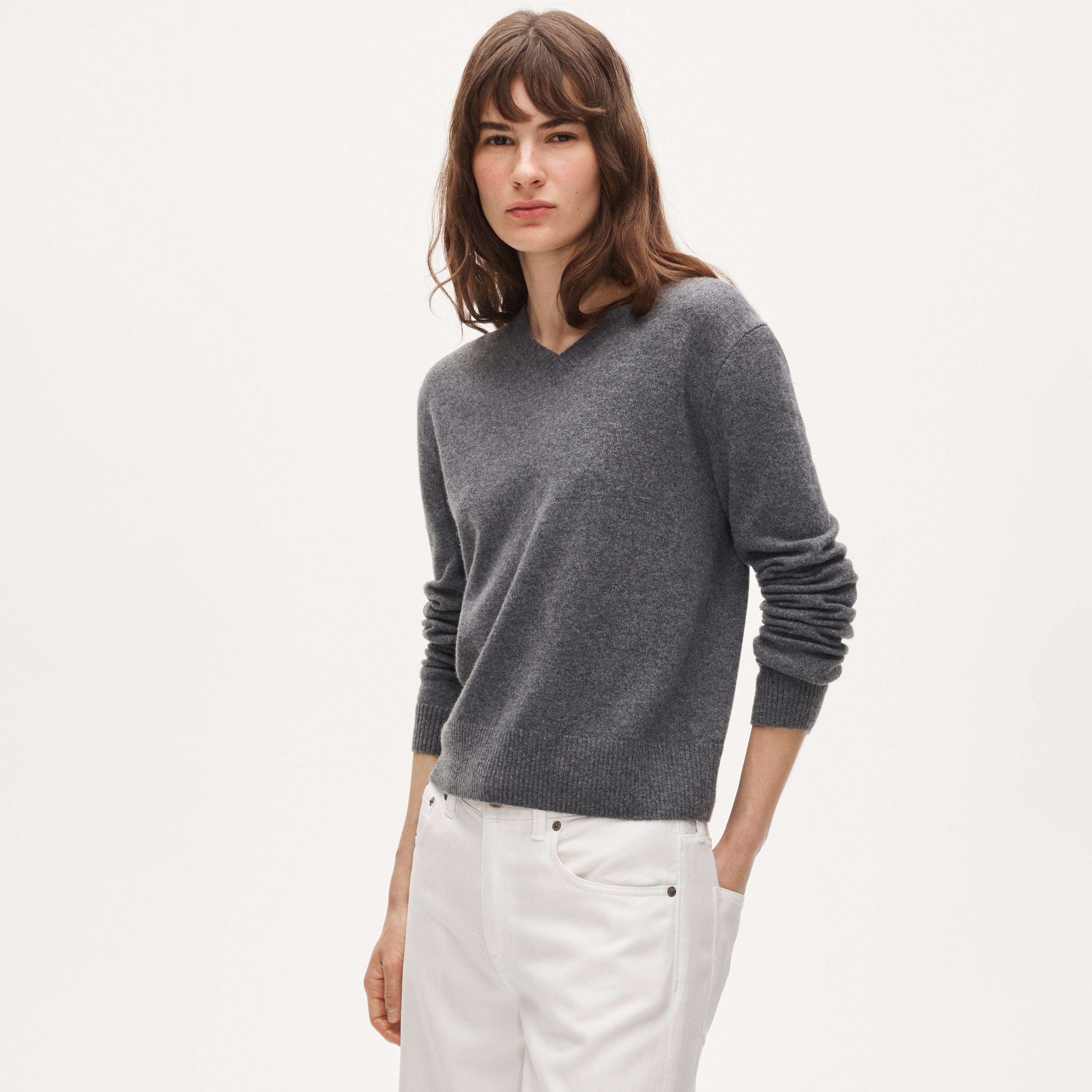 J.Crew, Cashmere High V-Neck Sweater