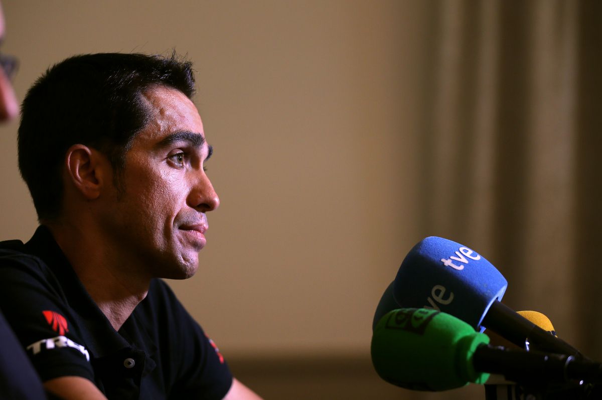 Alberto Contador (Trek-Segafredo) at the press conference