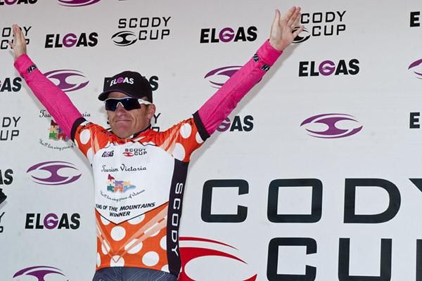 New Zealander Gordon McCauley (Hyster-Total Rush) took out the Toursim Victoria King of the Mountains competition on the tour.