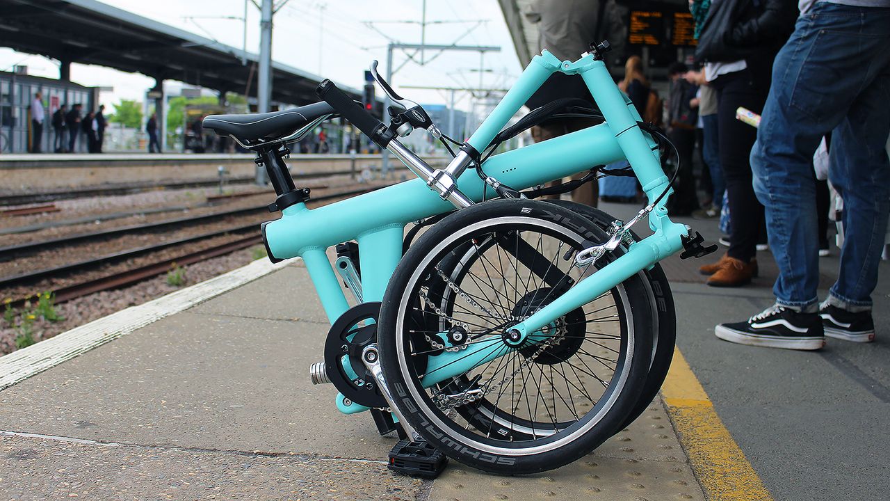 It'll fit in a train luggage rack, in the unlikely event there is space