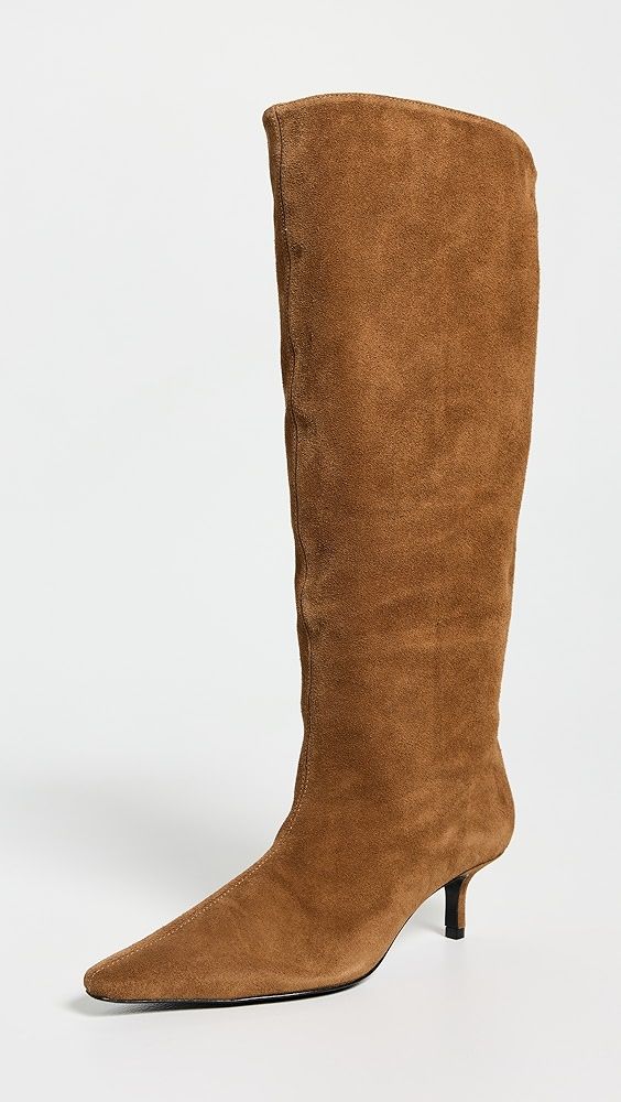 Black Suede Studio Sutton Suede Boots 50mm