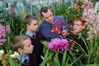 Students of Writhlington School with teacher Simon Pugh-Jones back in 2004 — he's still going strong today.