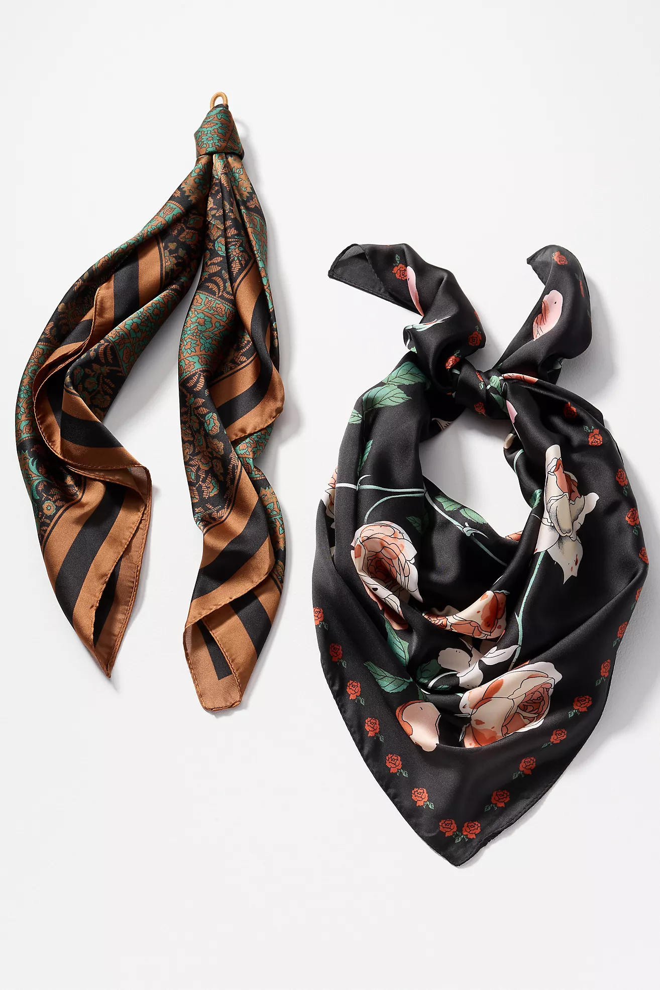 Printed Hair Scarves, Set of 2