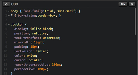 CSS 3D code