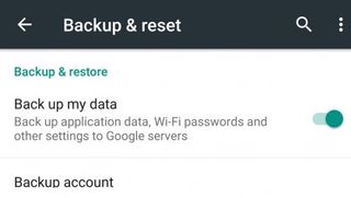 Back up your device