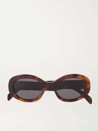 Triomphe Oval-Frame Acetate Sunglasses