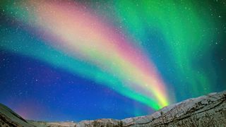 rainbow of northern lights