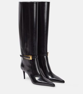 Lee Glazed Leather Knee-High Boots