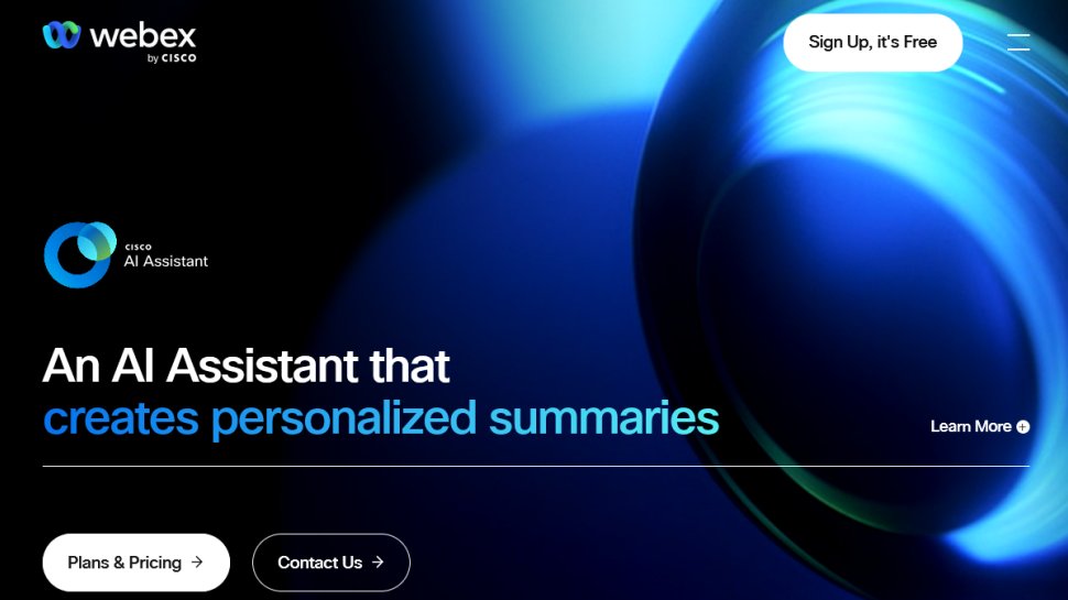 WebEx website screenshot (November 2025).