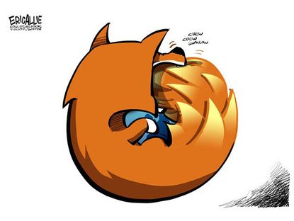 Editorial cartoon Mozilla CEO