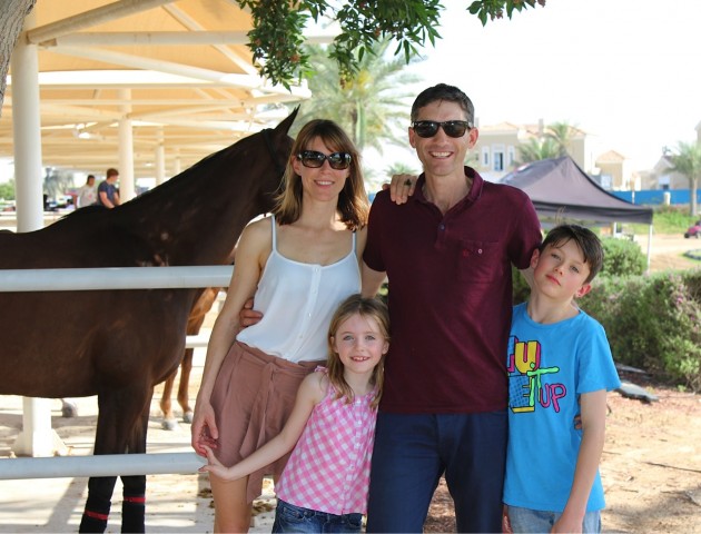 With the family in Dubai