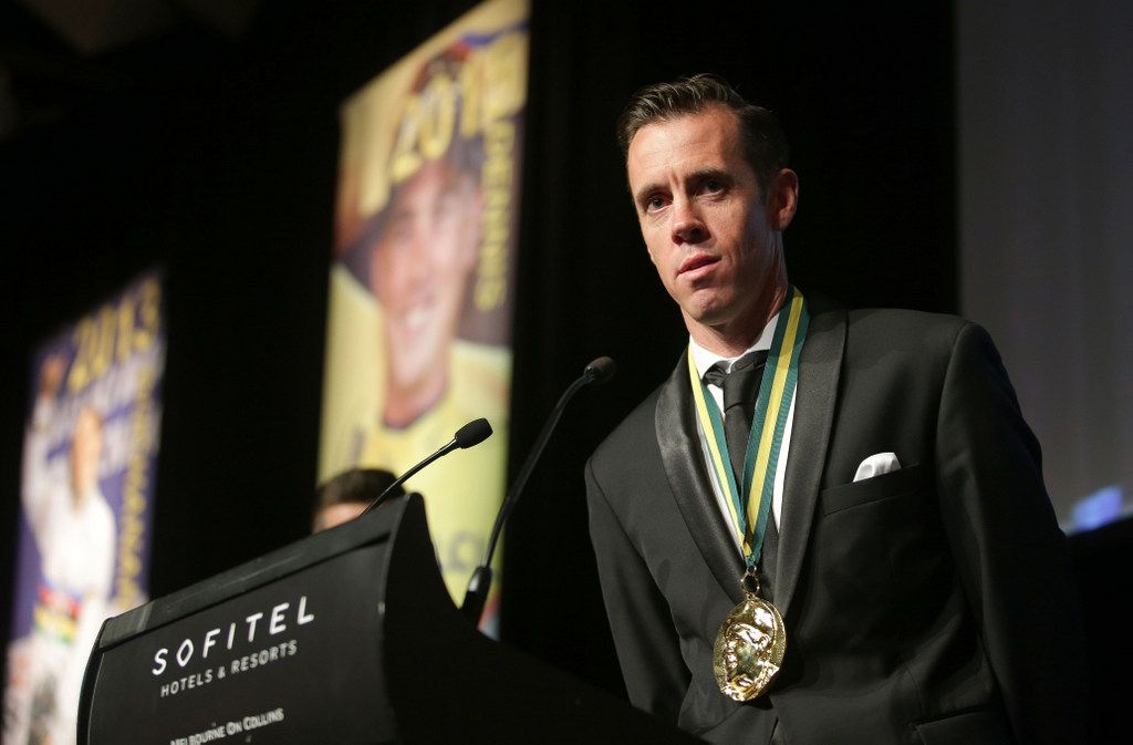 May Hayman with the Oppy medal around his neck