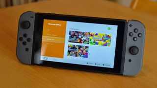 Nintendo Switch with eShop open