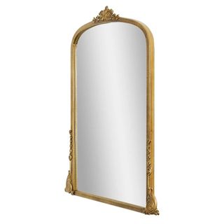 Gold ornate mirror with metal frame