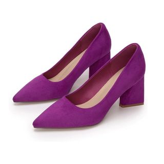 EndoraDore Purple Block Heels