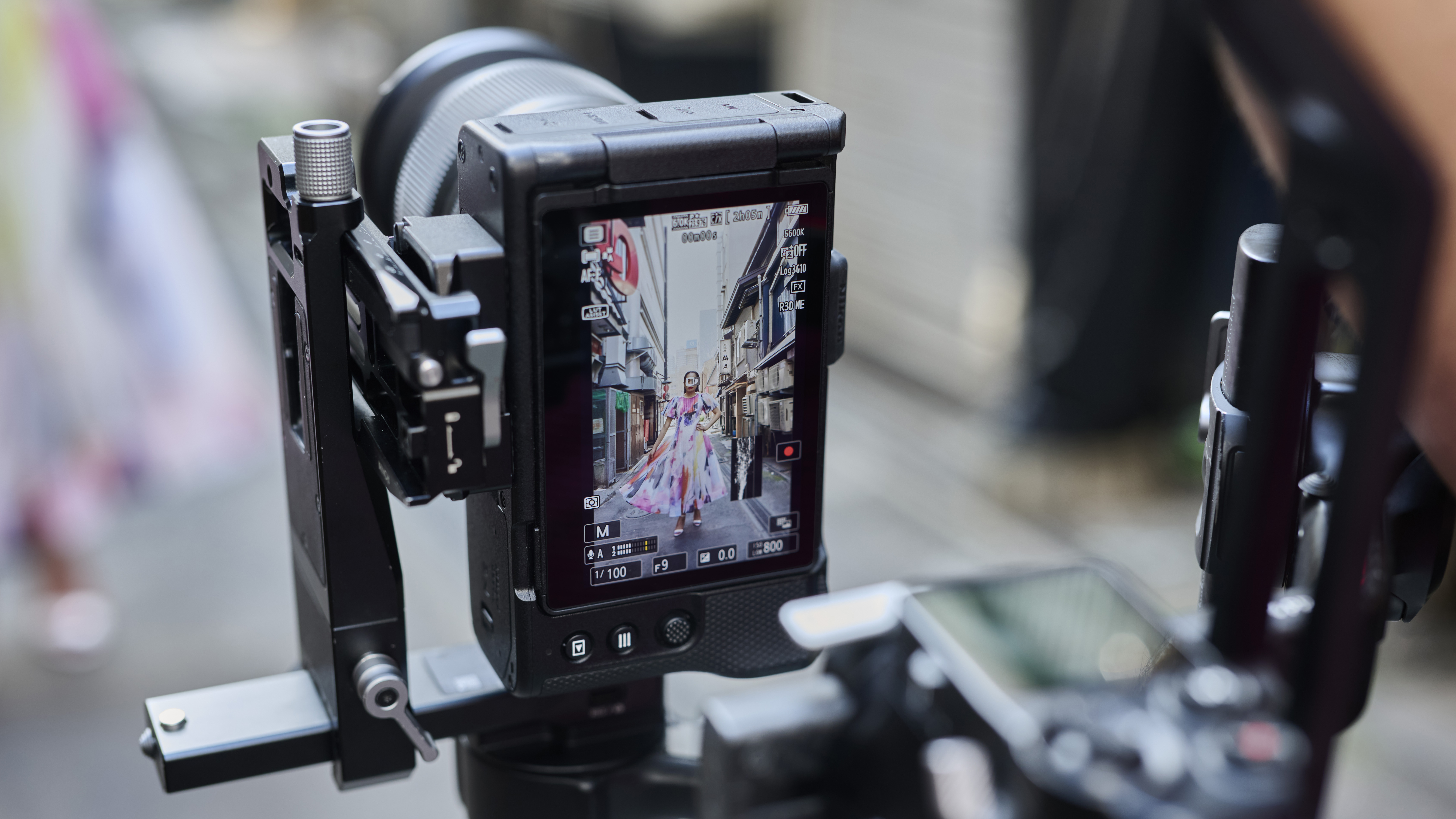 Nikon ZR in rig shooting in verticial orientation