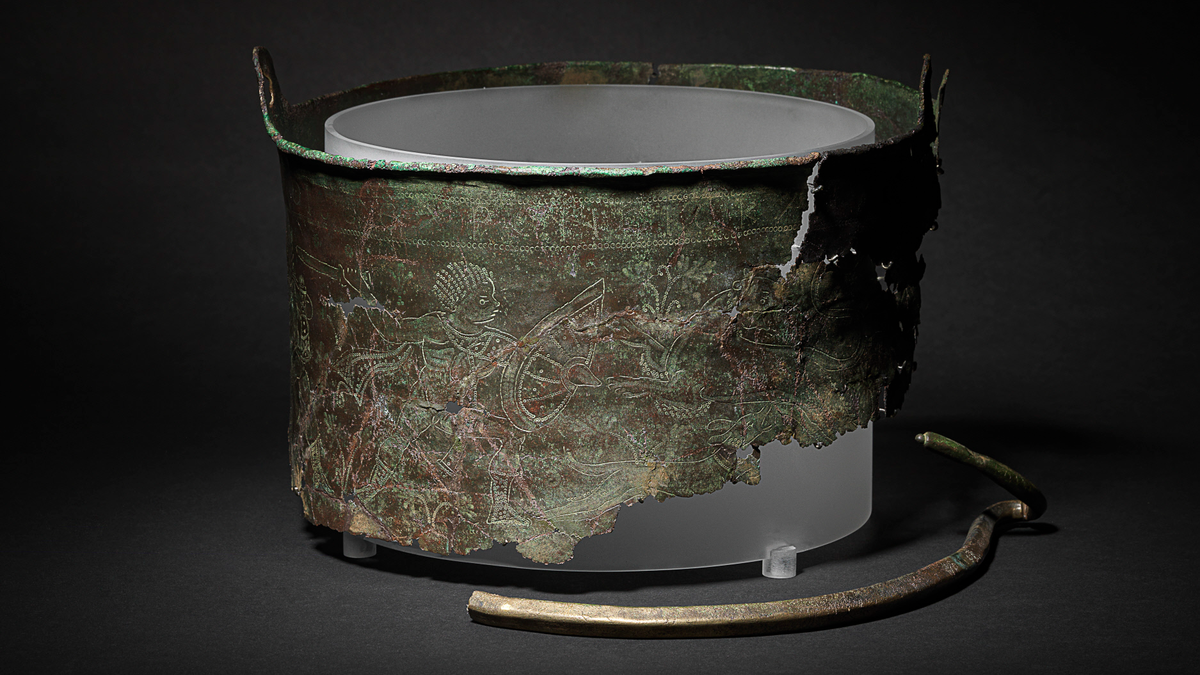 'It epitomises the strangeness of Sutton Hoo': 6th-century bucket found at Anglo-Saxon ship burial holds human cremation