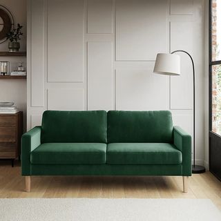 Dunelm Jacob Velvet 3 Seater Sofa in a living room