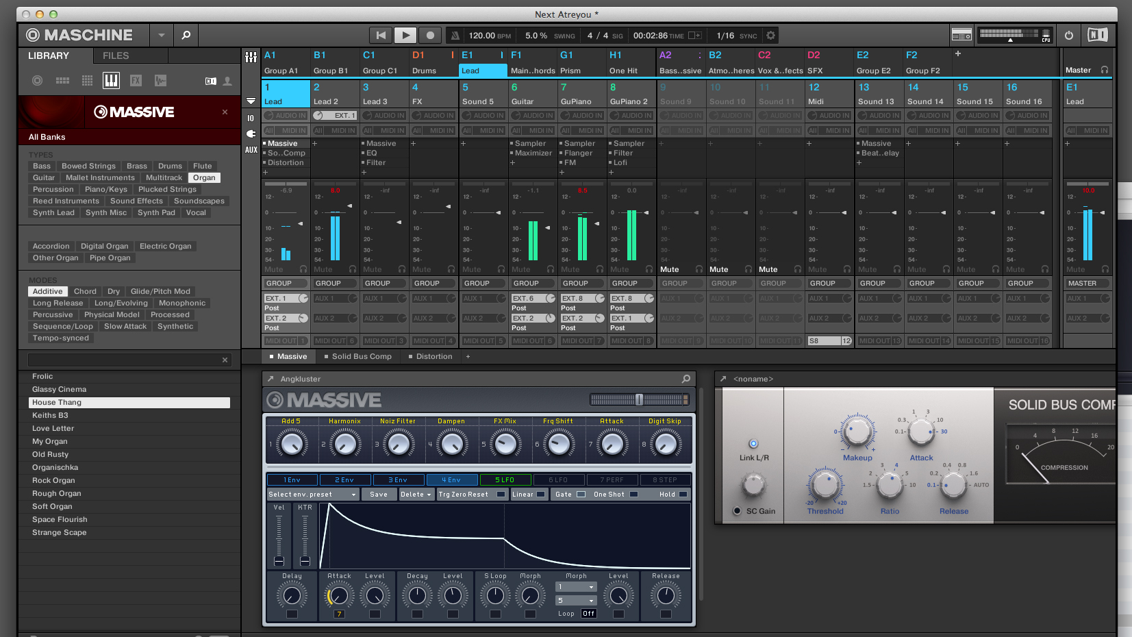 Maschine 2.0 mixer with plugins