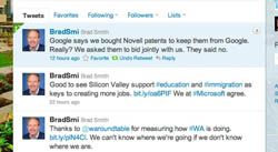 Microsoft's Brad Smith has hit back at claims Microsoft bought Novell's patents to keep them from Google