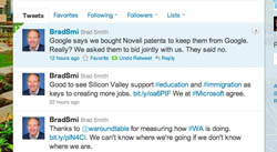 Microsoft's Brad Smith has hit back at claims Microsoft bought Novell's patents to keep them from Google