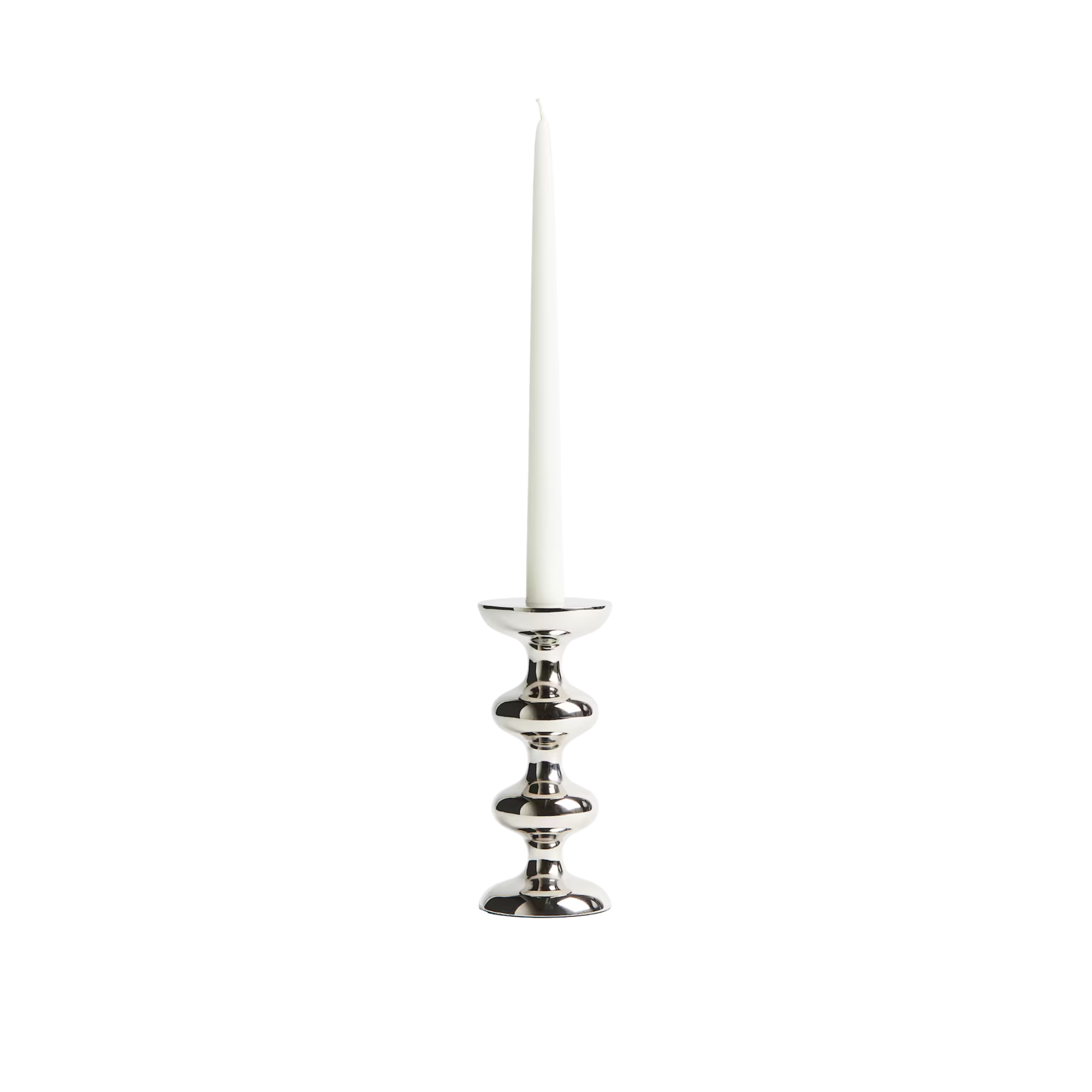 chrome candle holder