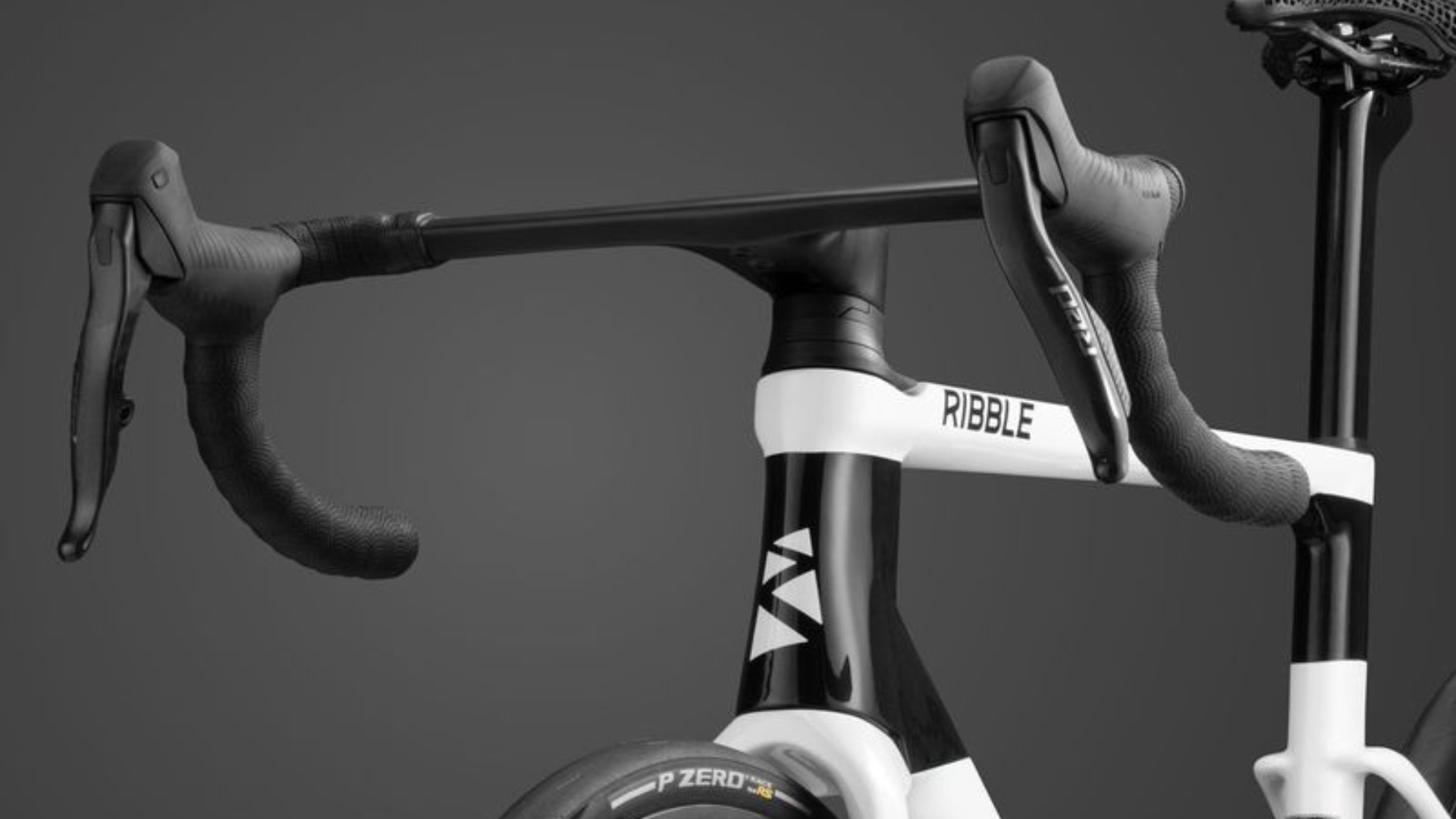 Ribble Ultra-Race road bike front end on dark background
