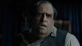 Penguin looking upset while kidnapped in the Season 1 finale. 