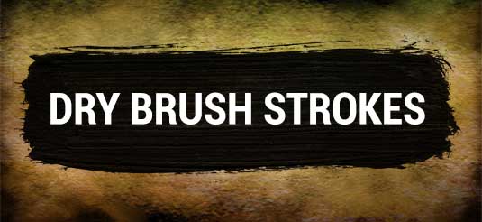 Photoshop brushes: Dry brush strokes