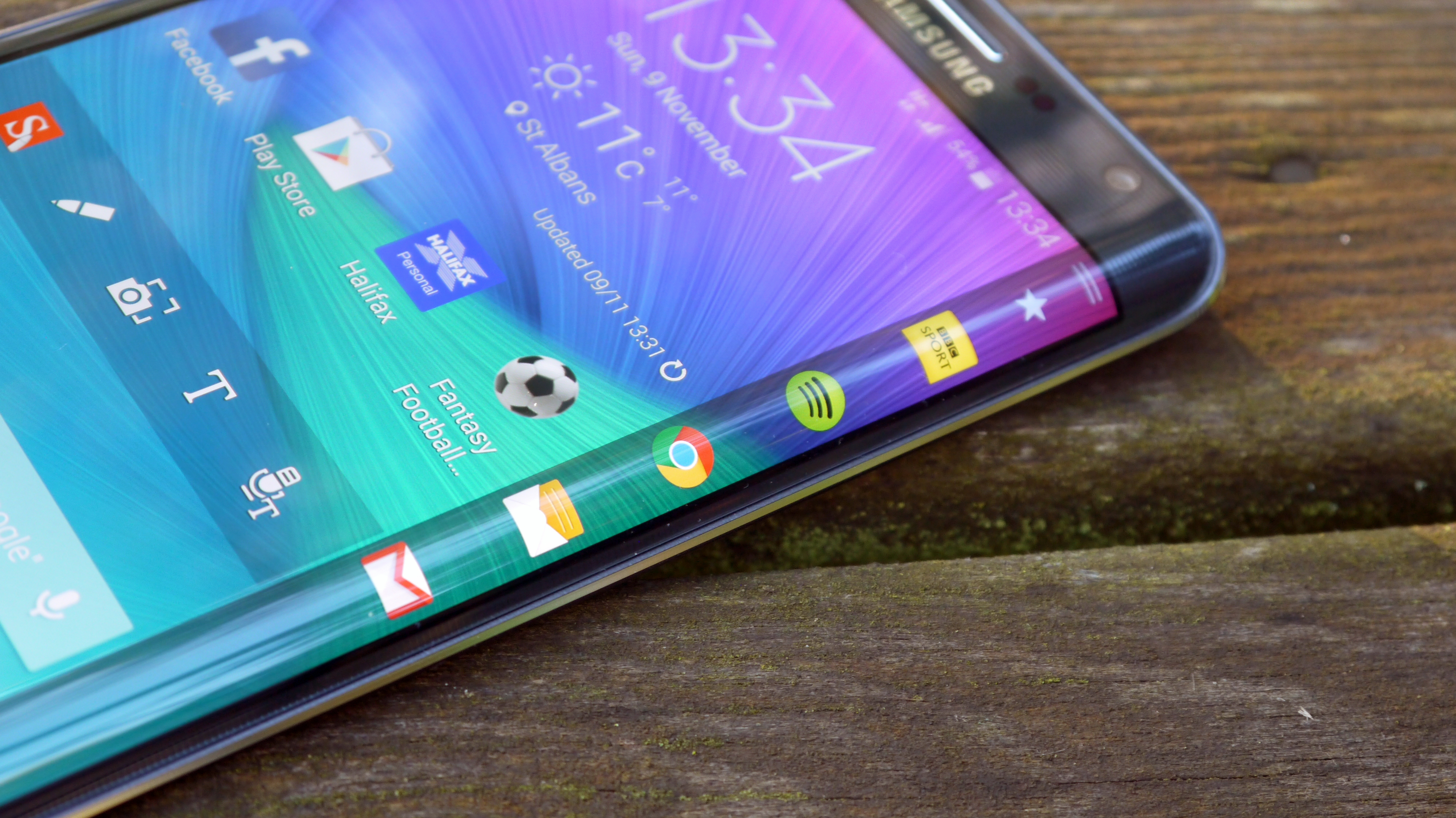 The separate screen of the Samsung Galaxy Note Edge