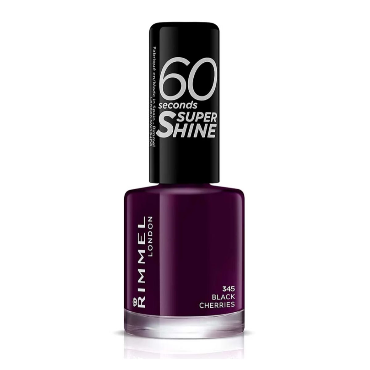 Rimmel 60 Seconds Super Shine Nail Polish 345 Black Cherries