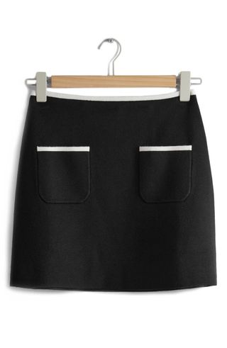 Patch Pocket Milano Sweater Miniskirt