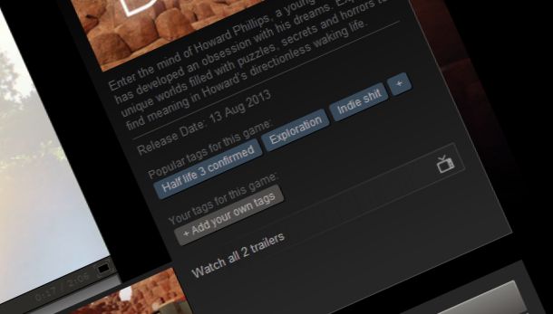 Steam lets the internet tag games, with predictable consequences