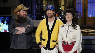 Chris Stapleton, Ryan Gosling and Sarah Sherman on Saturday Night Live