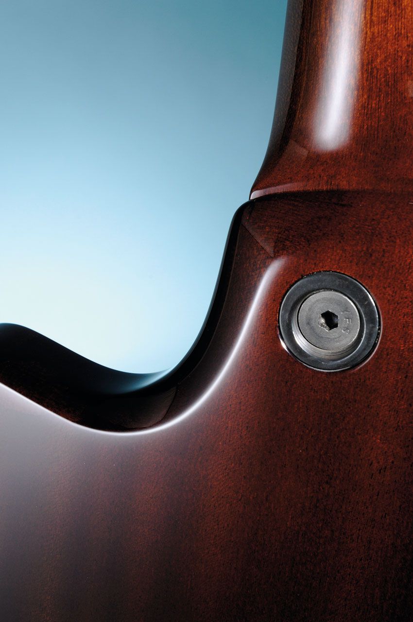 Taylor's T-Lock neck joint uses just one bolt and is very stable