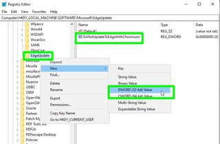 how to uninstall Microsoft Edge - registry editor