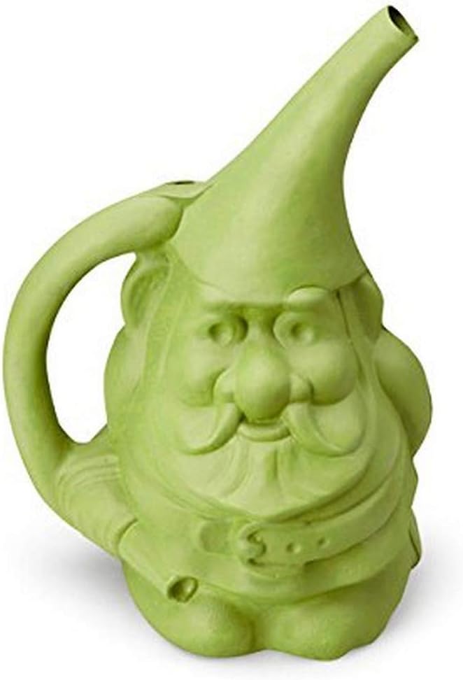 Novelty 30901 Gnute the Gnome Watering Can, Moss Green