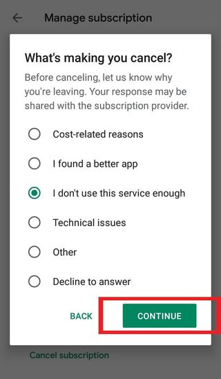 Cancel Pokemon Home Android