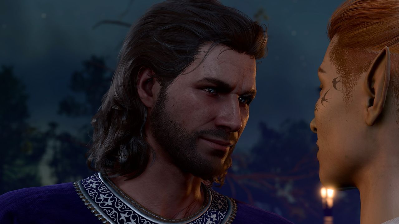 Baldir's Gate 3 - gale gazes at the player lustfully