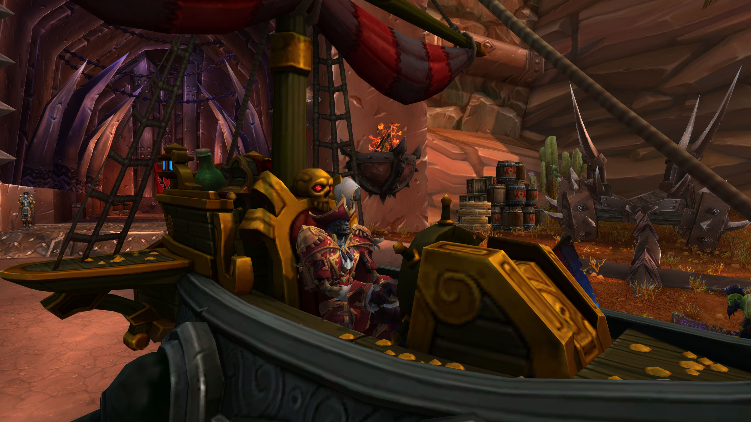 An undead pirate on a ship mount